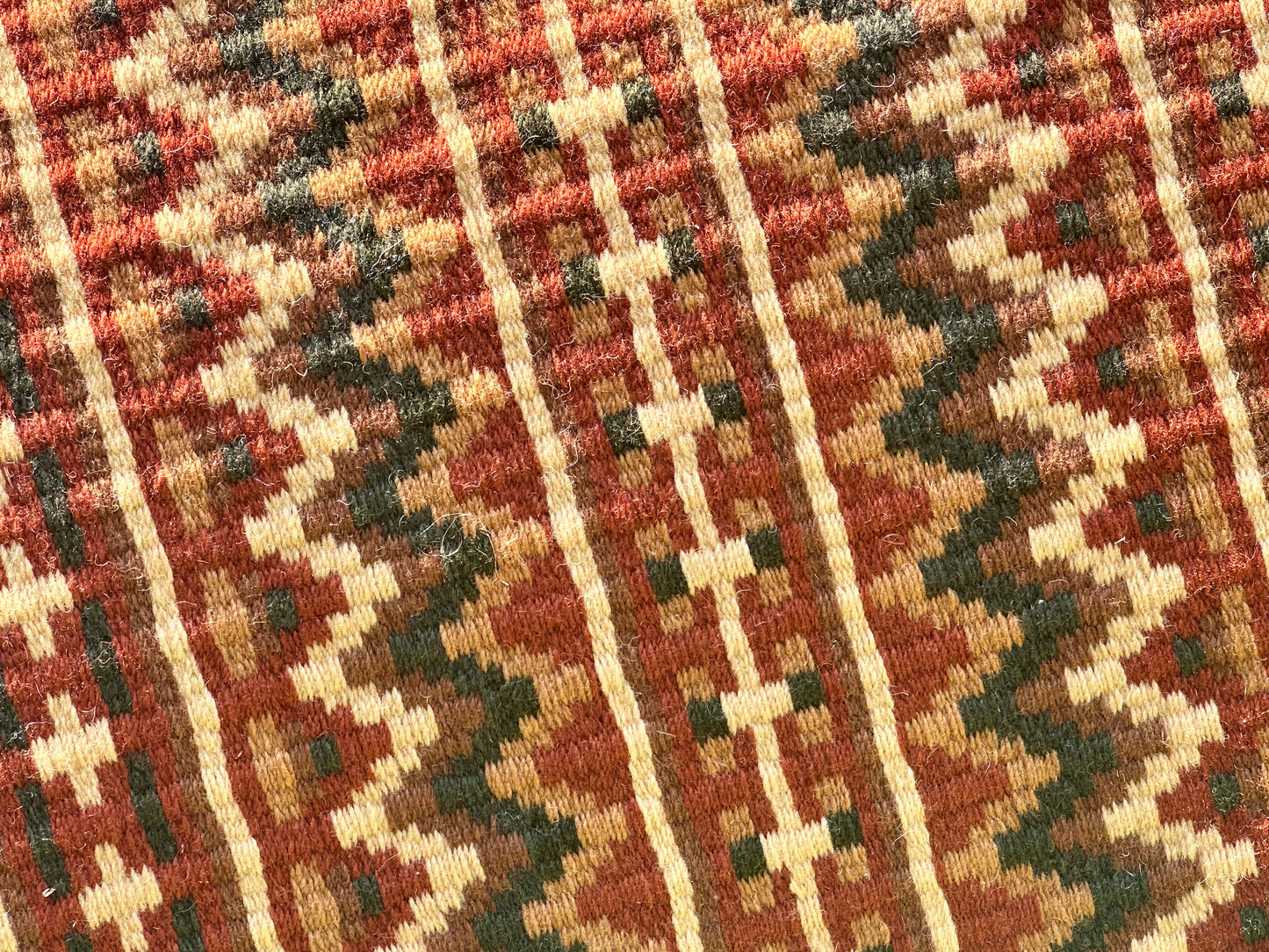 B187 Oversized Saddle Blanket rust, seductive honey, dark olive, raw umber, chestnut brown