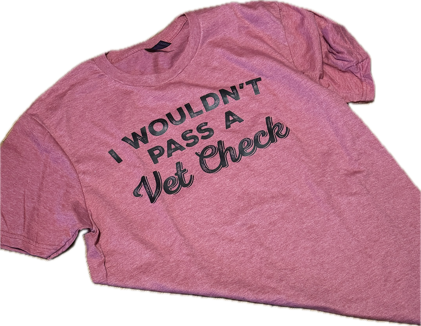 T-Shirt "Vet Check'" MEDIUM in Red heather