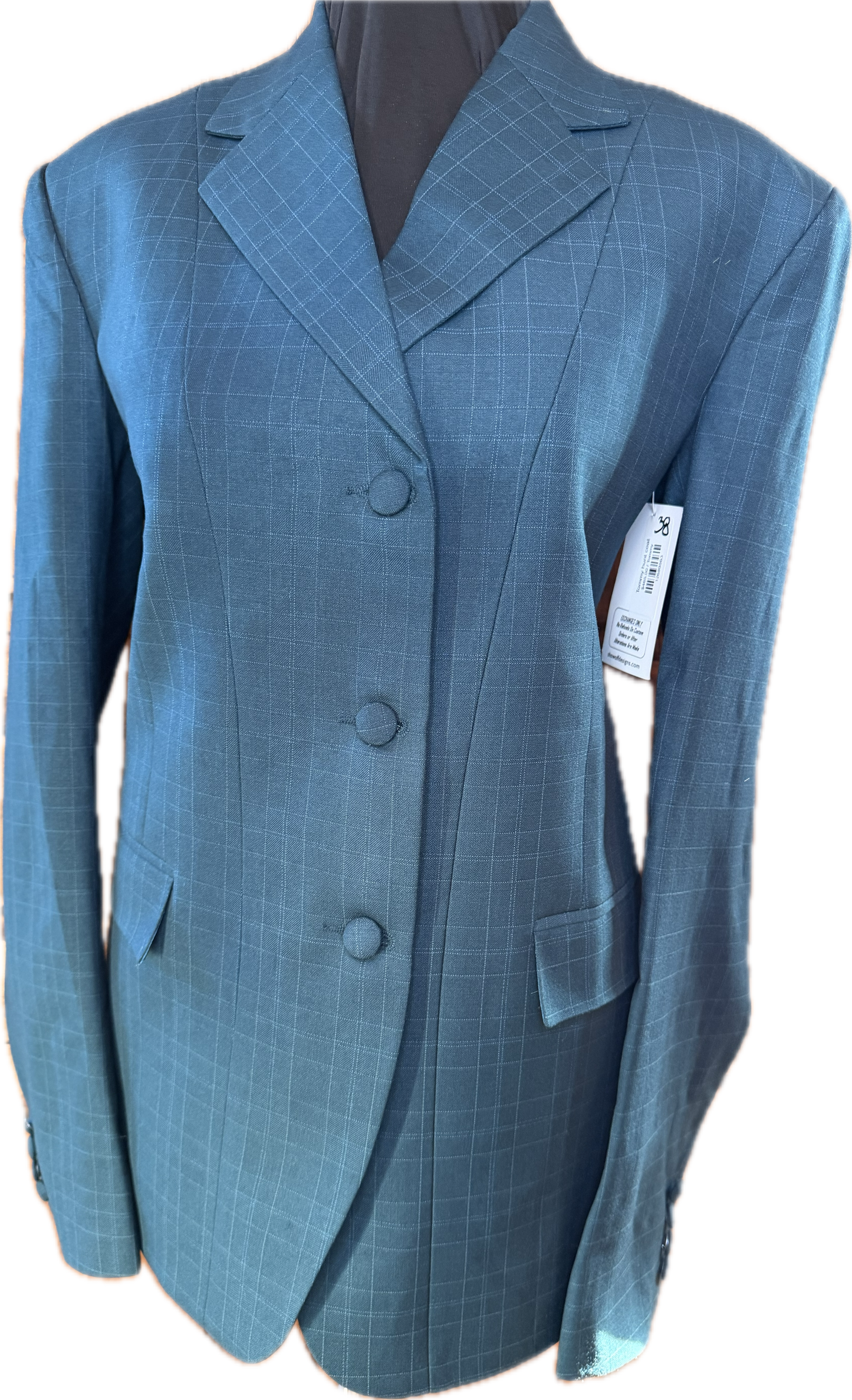 *38 Bust* Deep Dark Green Plaid