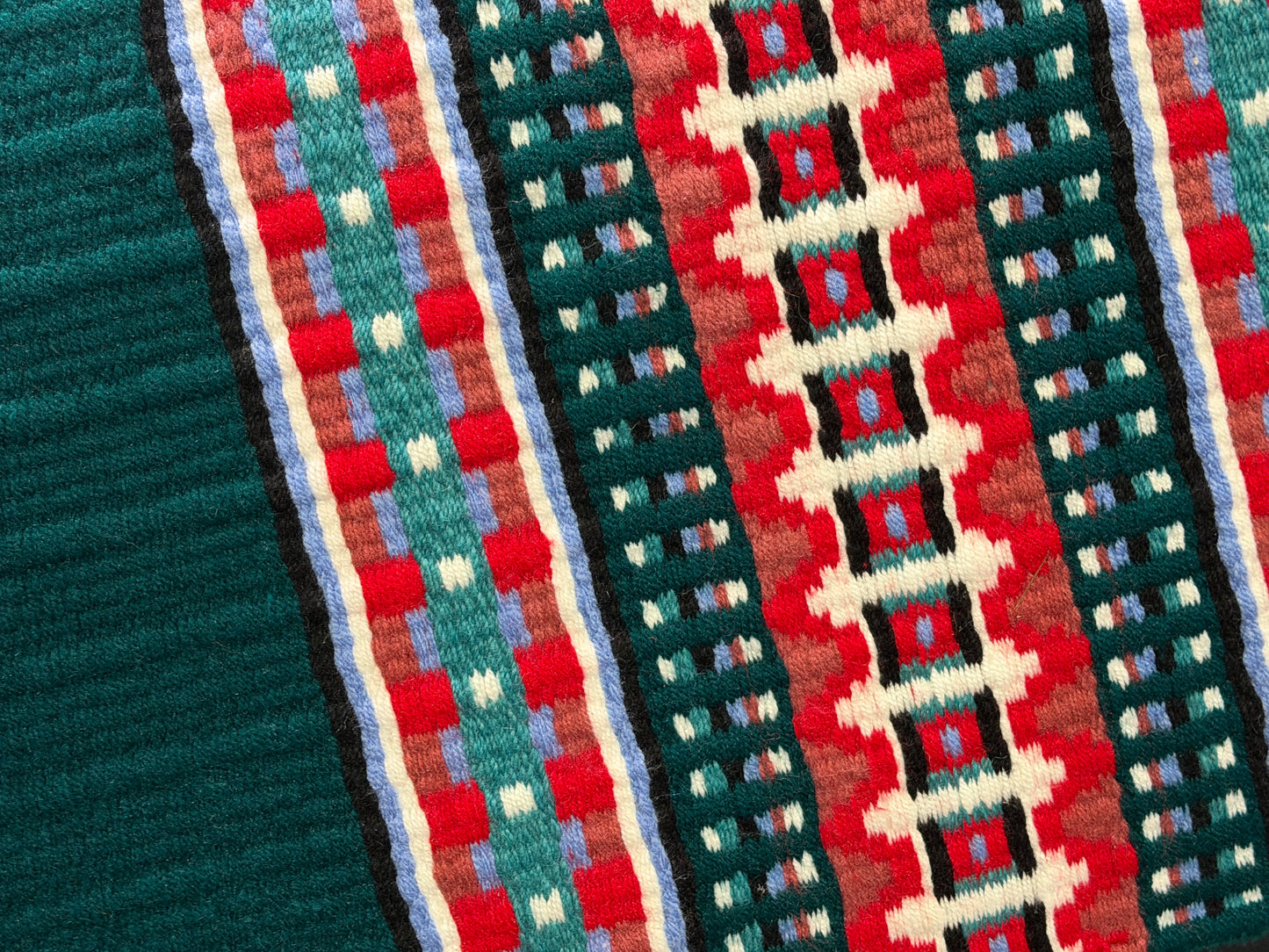 B591 Oversized Saddle Blanket Dark Teal, White, Show Red, Soft Turquoise, Periwinkle, Black, Rose