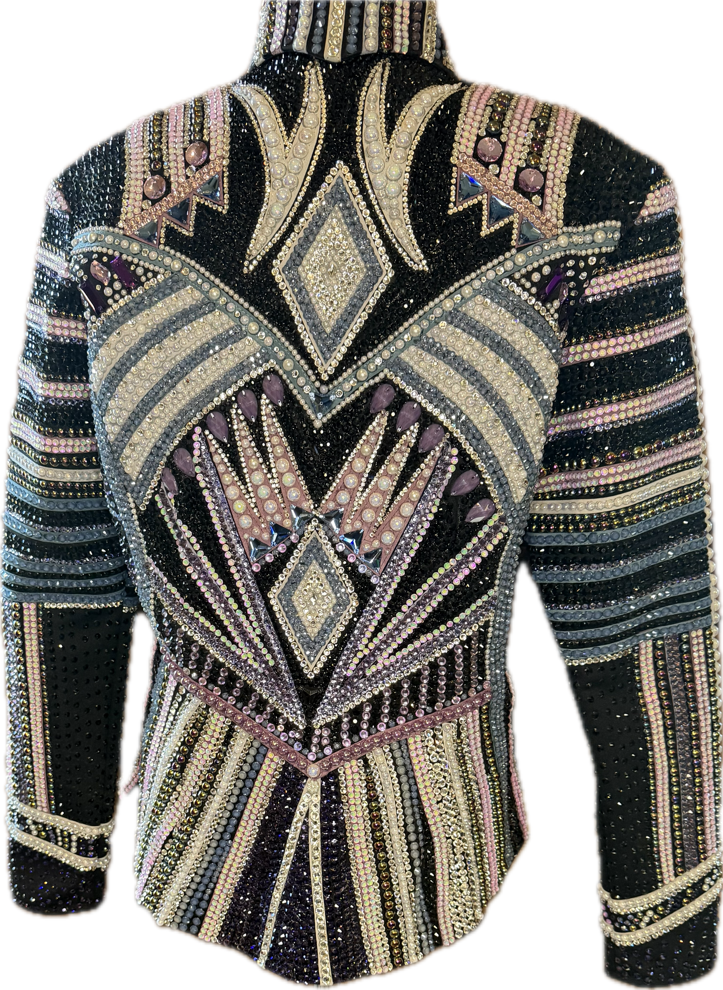 Medium Showmanship Jacket Black, Denim Blue, Lavender, White and Pale Pink