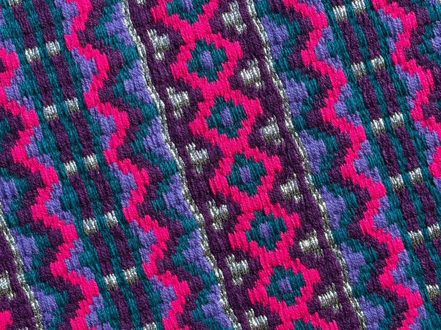 B488 Oversized Saddle Blanket Dark Lavender, Neon Pink, Plum, Dark Teal, Metallic Silver