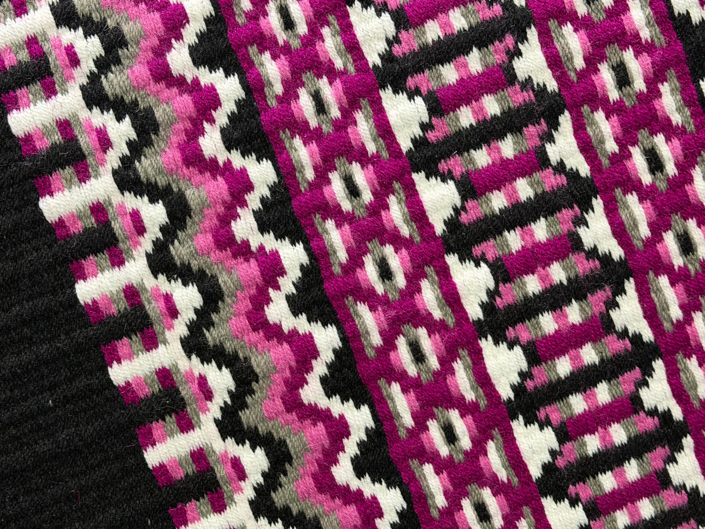 B584 Oversized Saddle Blanket Show Black, Raspberry, Fuchsia, White, Ash