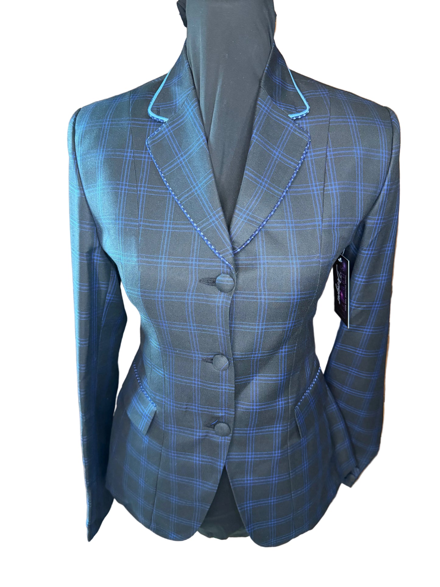*Youth* Navy Plaid with Black and Denim Blue Plaid*Hidden Zipper*