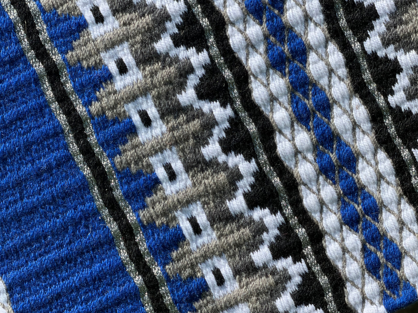 B512 Oversized Saddle Blanket Bright Royal Blue, White, Black, Ash, Charcoal, Matte Metallic Silver