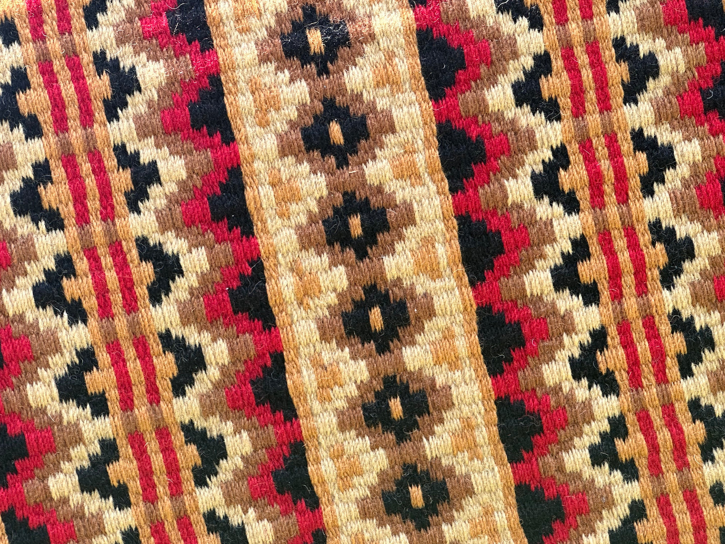 B168 Oversized Saddle Blanket black, black, gold, caramel, tibetan red