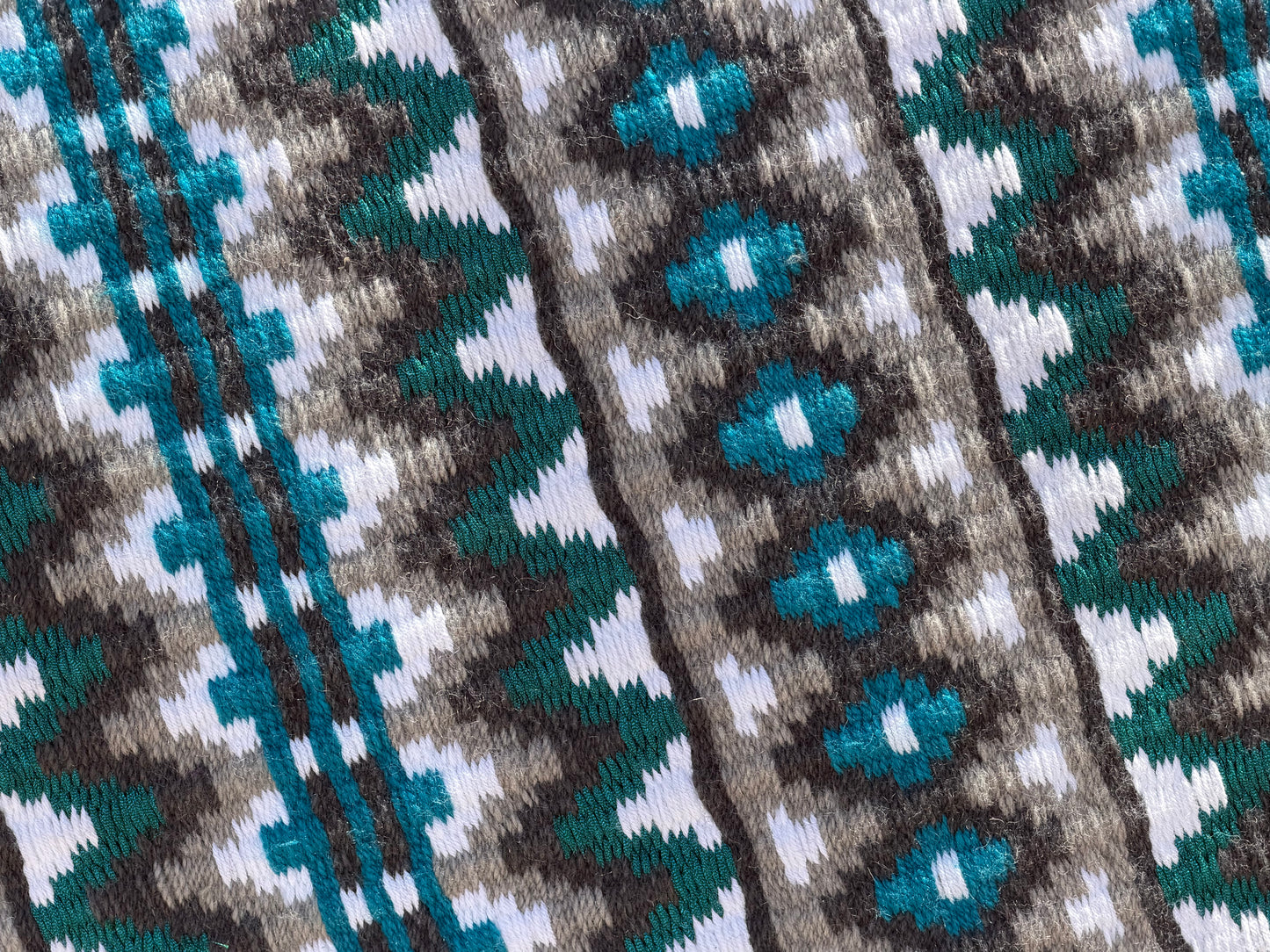 B508 Oversized Saddle Blanket Turquoise, White, Ash, Charcoal, Matte Metallic Turquoise