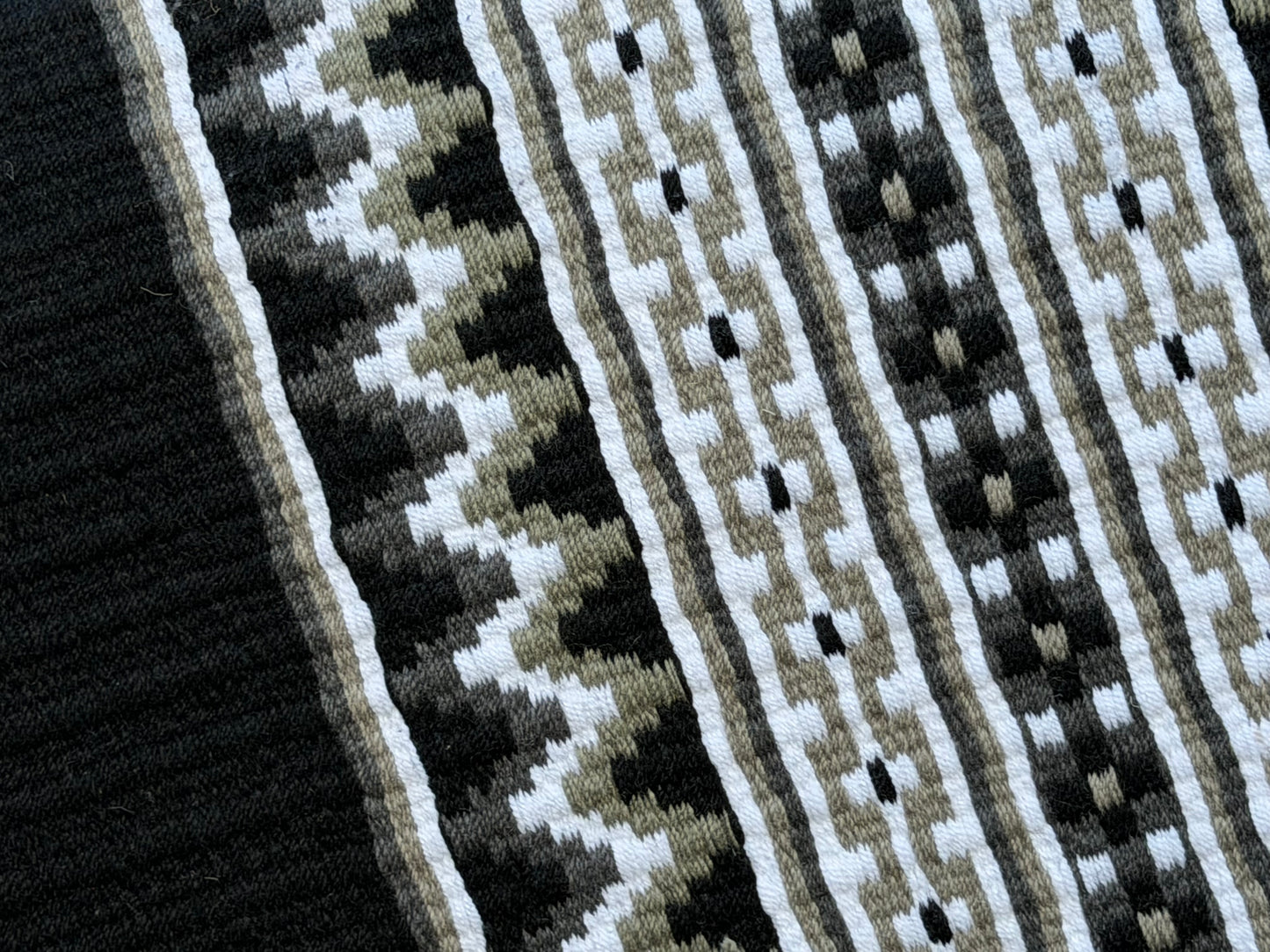 B538 Oversized Saddle Blanket Black, White, Ash, Charcoal