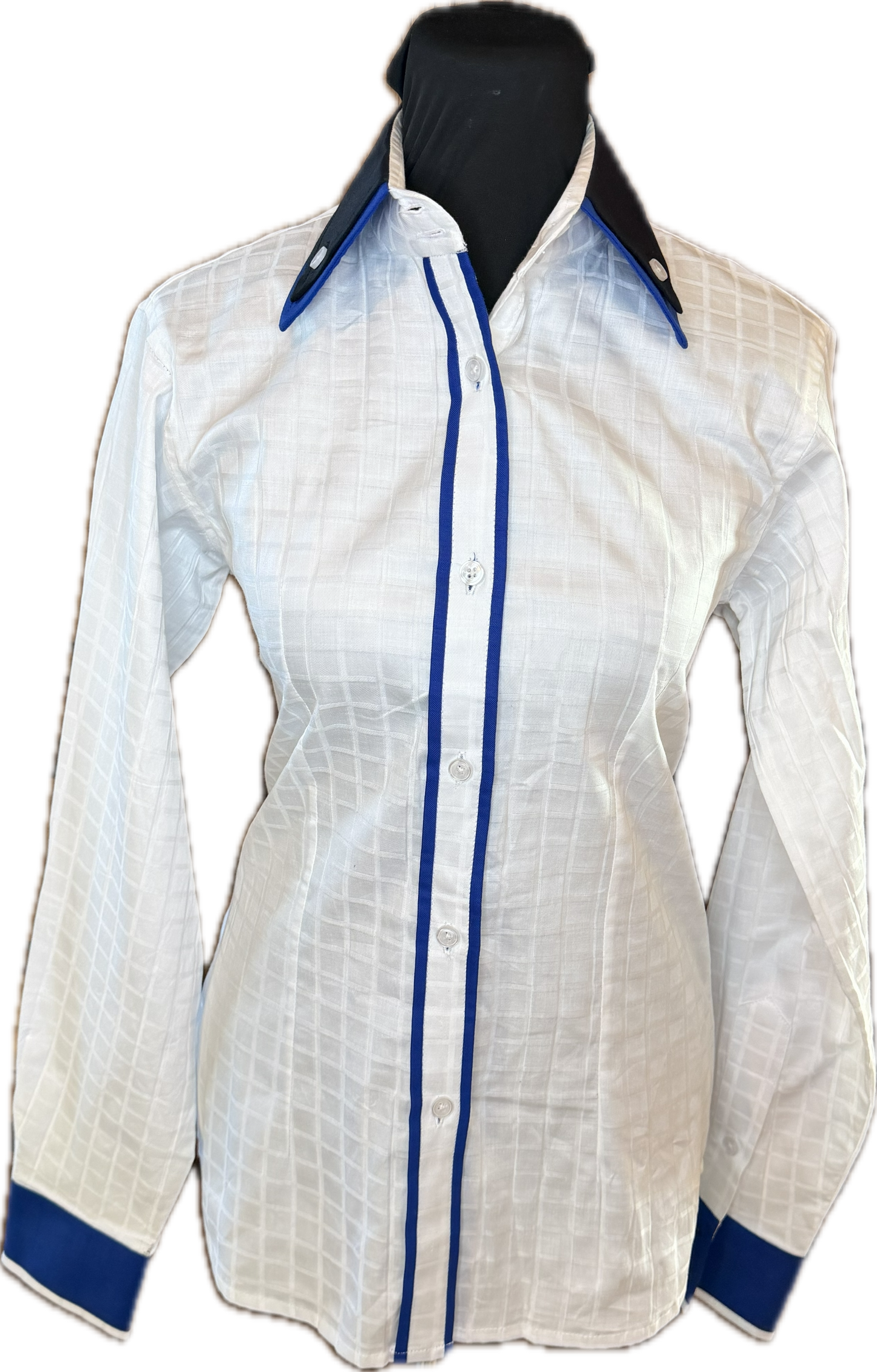 *36 Bust* Vest Set * Royal Blue Plaid with Matching White Shirt
