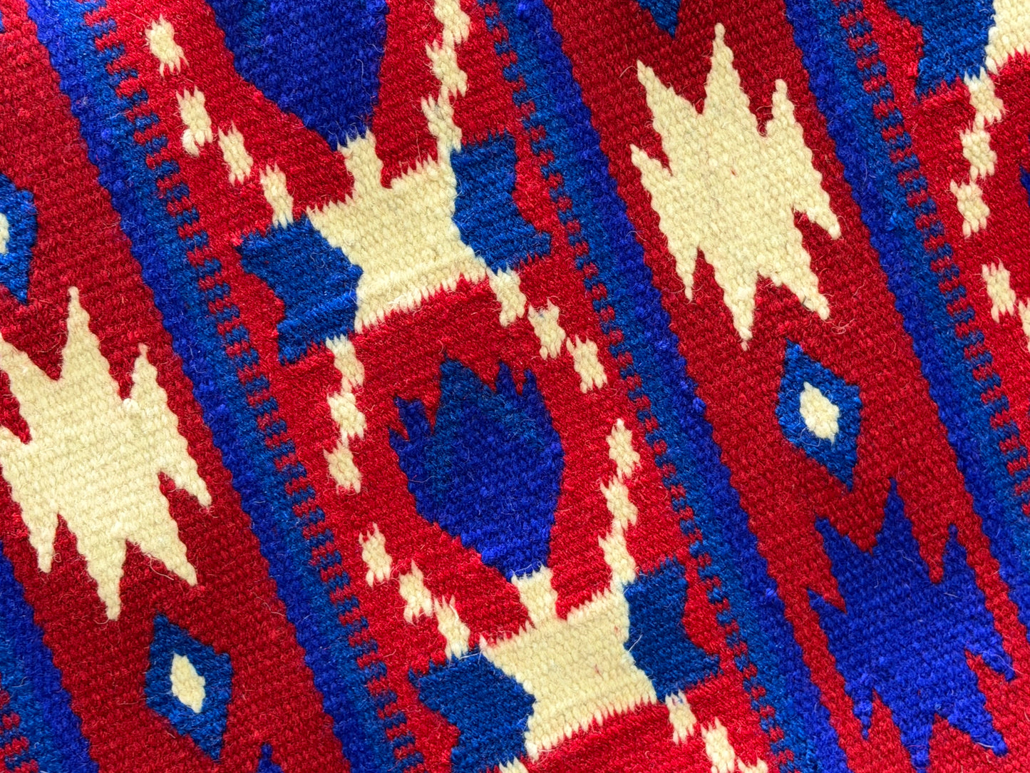 a101 Ranch Oversized Saddle Blanket Royal Blue, Dark Royal Blue, Show Red, Cream