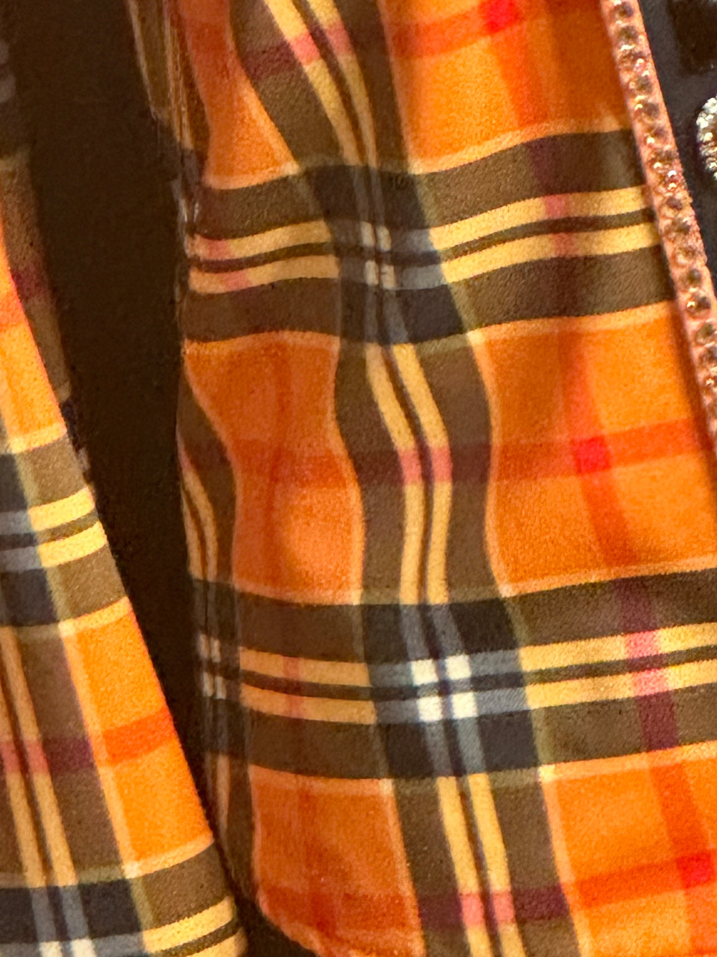 Extra small day shirt orange plaid back zip horsemanship DELUXE!!!!!!!!!!!!!