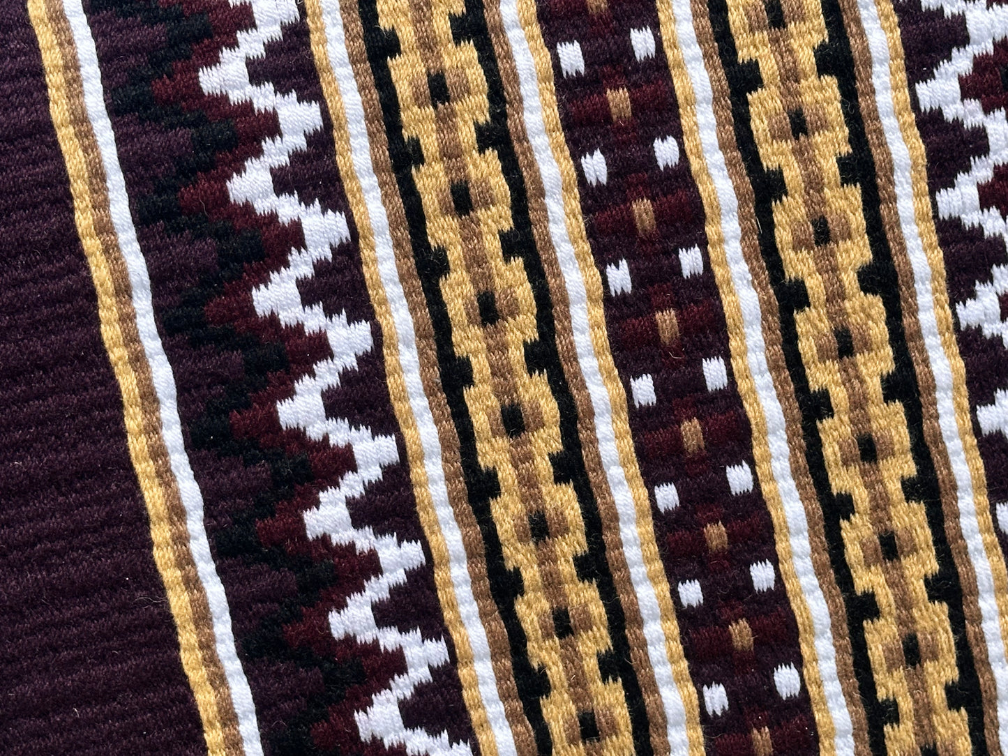 B404 Oversized Saddle Blanket Dark Burgundy, Burgundy, Black, White, Indian Tan, Cream, Raw Umber
