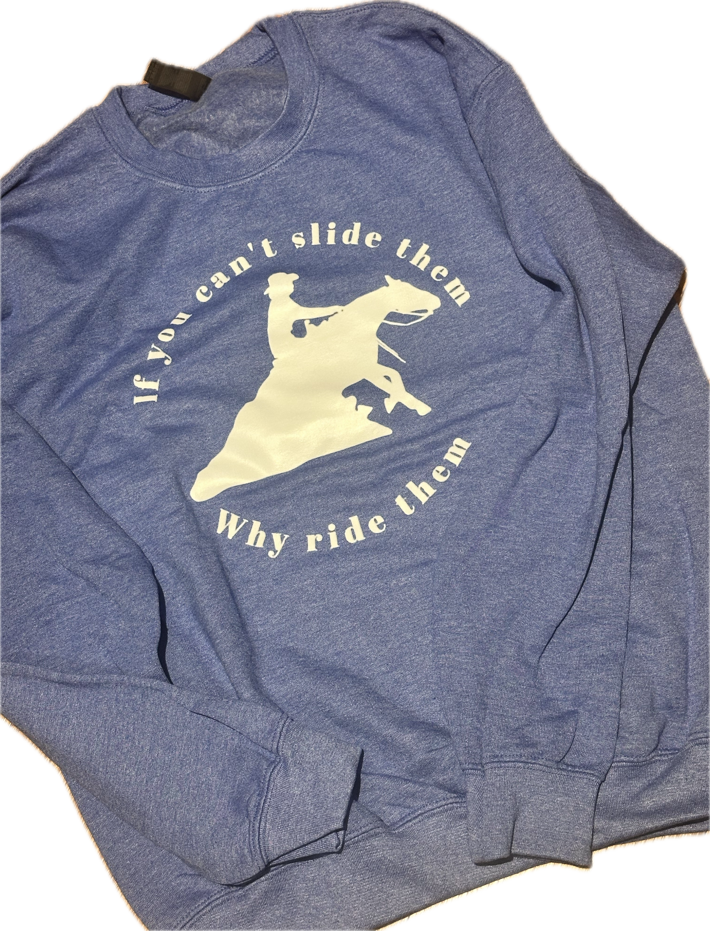 Sweatshirt "Slide them" MEDIUM in royal blue heather