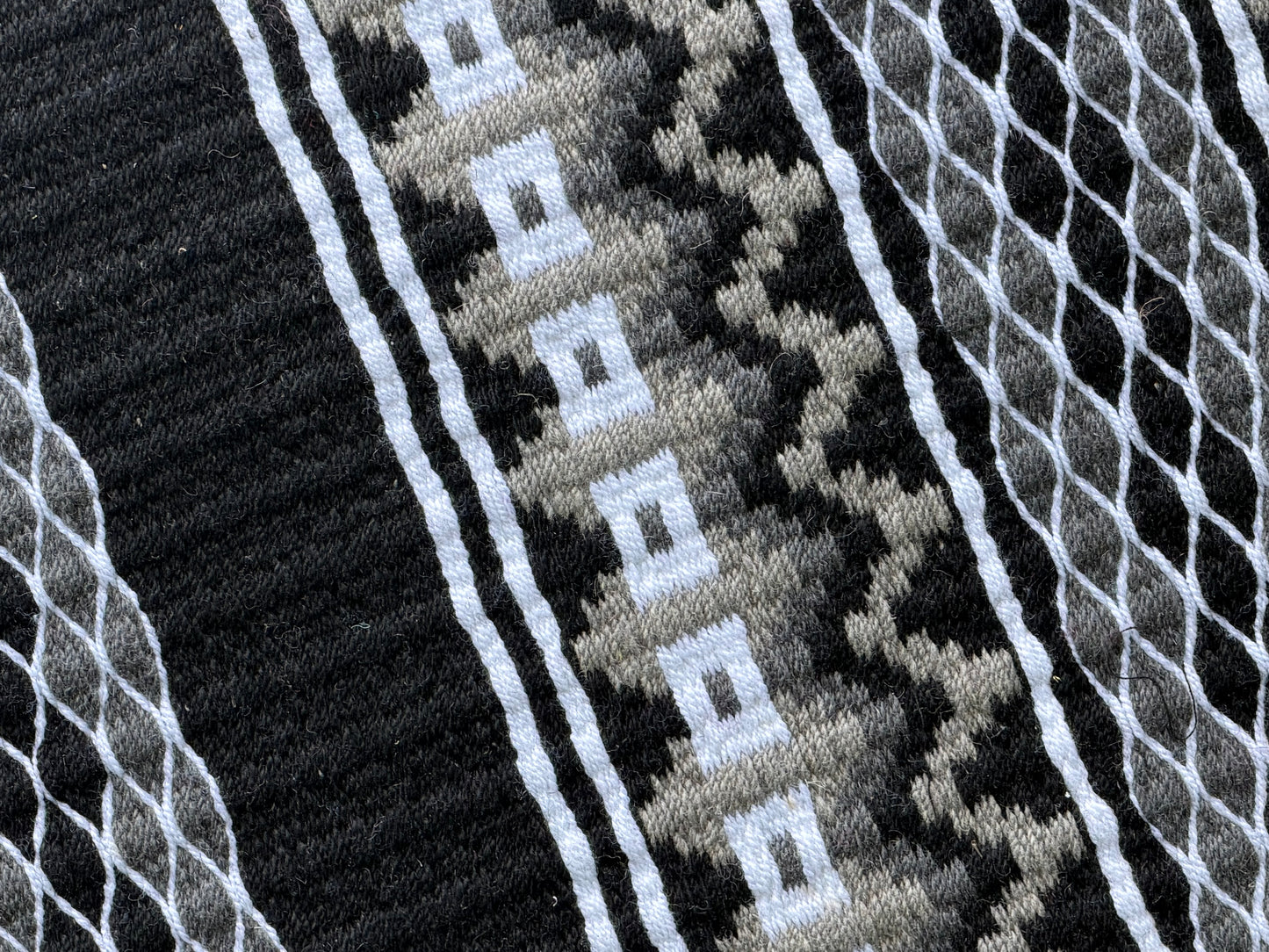 B552 Oversized Saddle Blanket Black, White, Ash, Charcoal