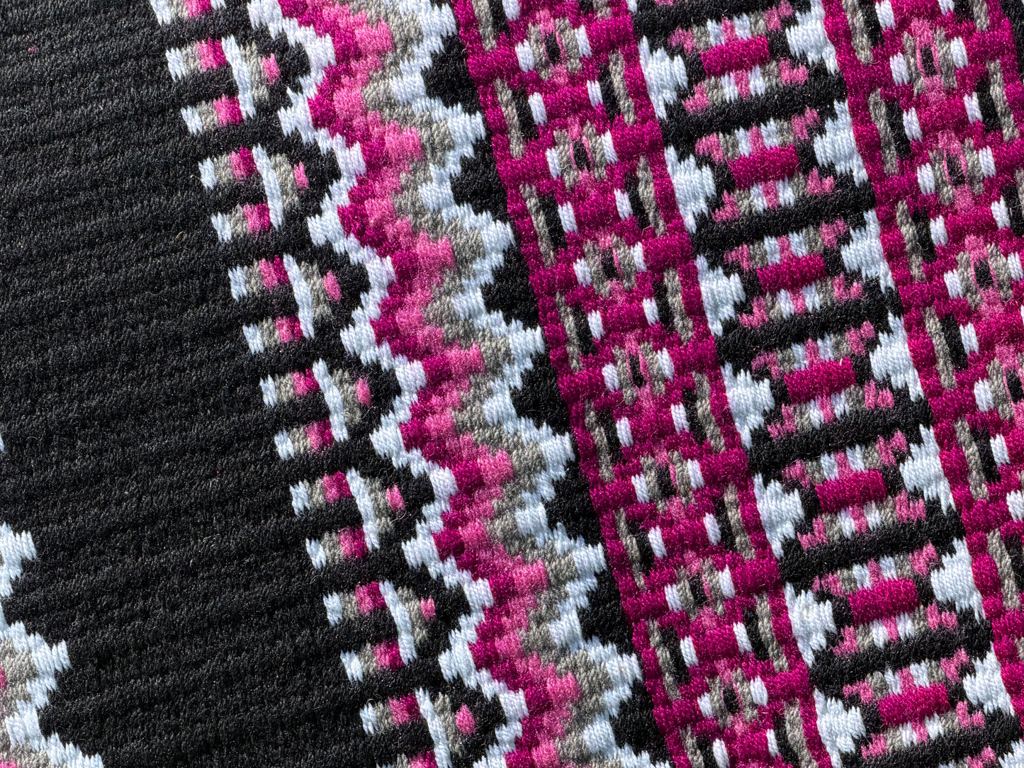 B519 Oversized Saddle Blanket Black, White, Raspberry, Sachet Pink, Ash