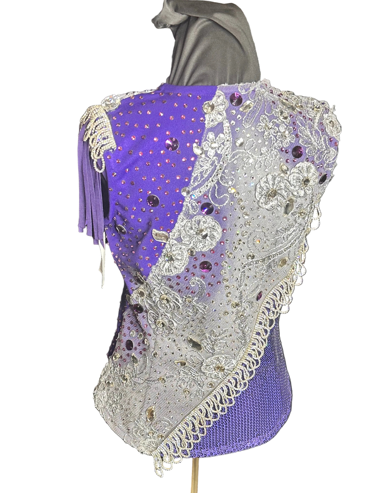 Size small purple vest with airbrushed design.