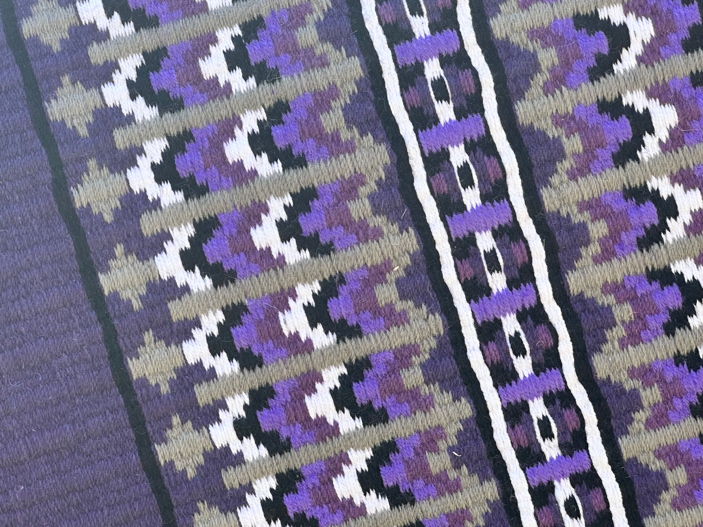 B431 Oversized Saddle Blanket Show Purple, Bright Lavender, Ash, White, Black