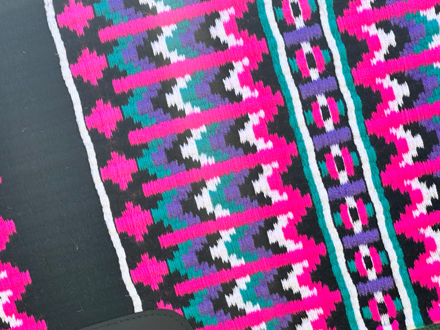 B421 Oversized Saddle Blanket Black, Neon Pink, White, Light Purple, Teal