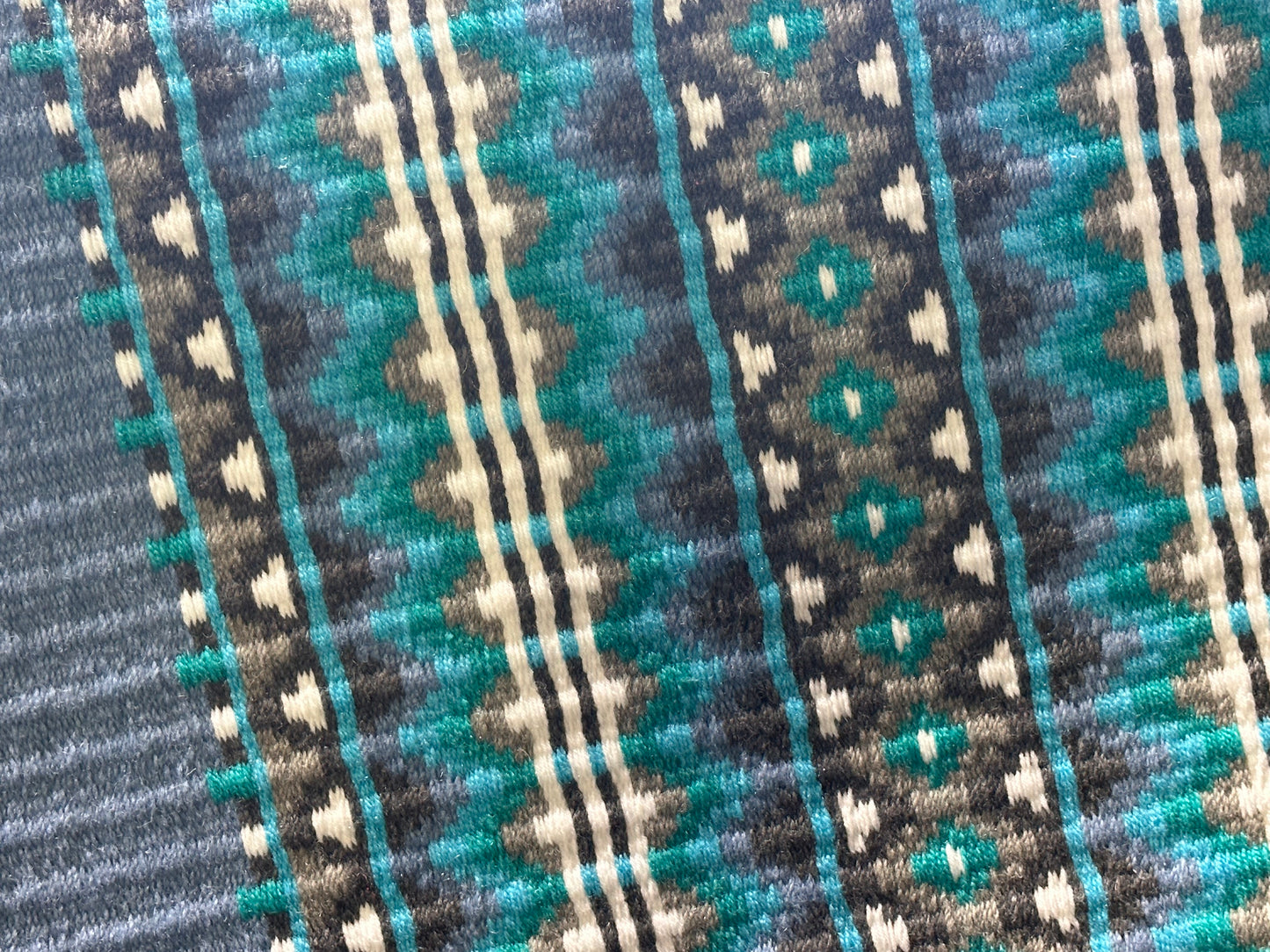 501 OVERSIZED SADDLE BLANKET PERIWINKLE BLUE CHARCOAL ASH WHITE AQUA TEAL