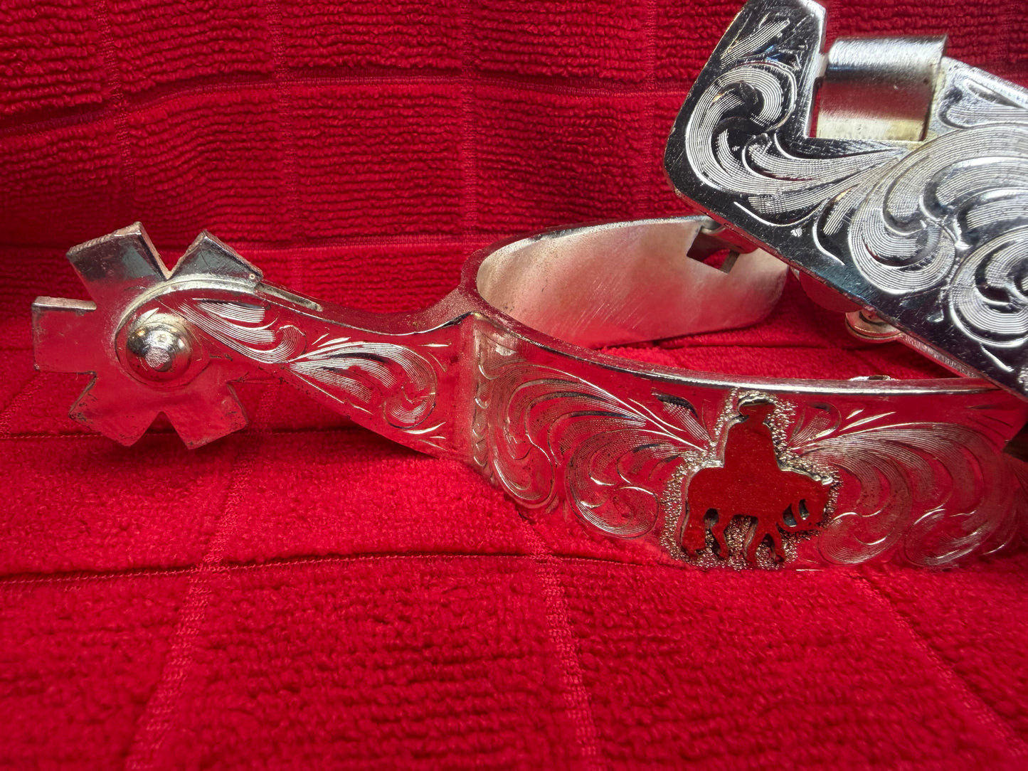 Sterling Sliver Overlay Spurs -Western Pleasure-