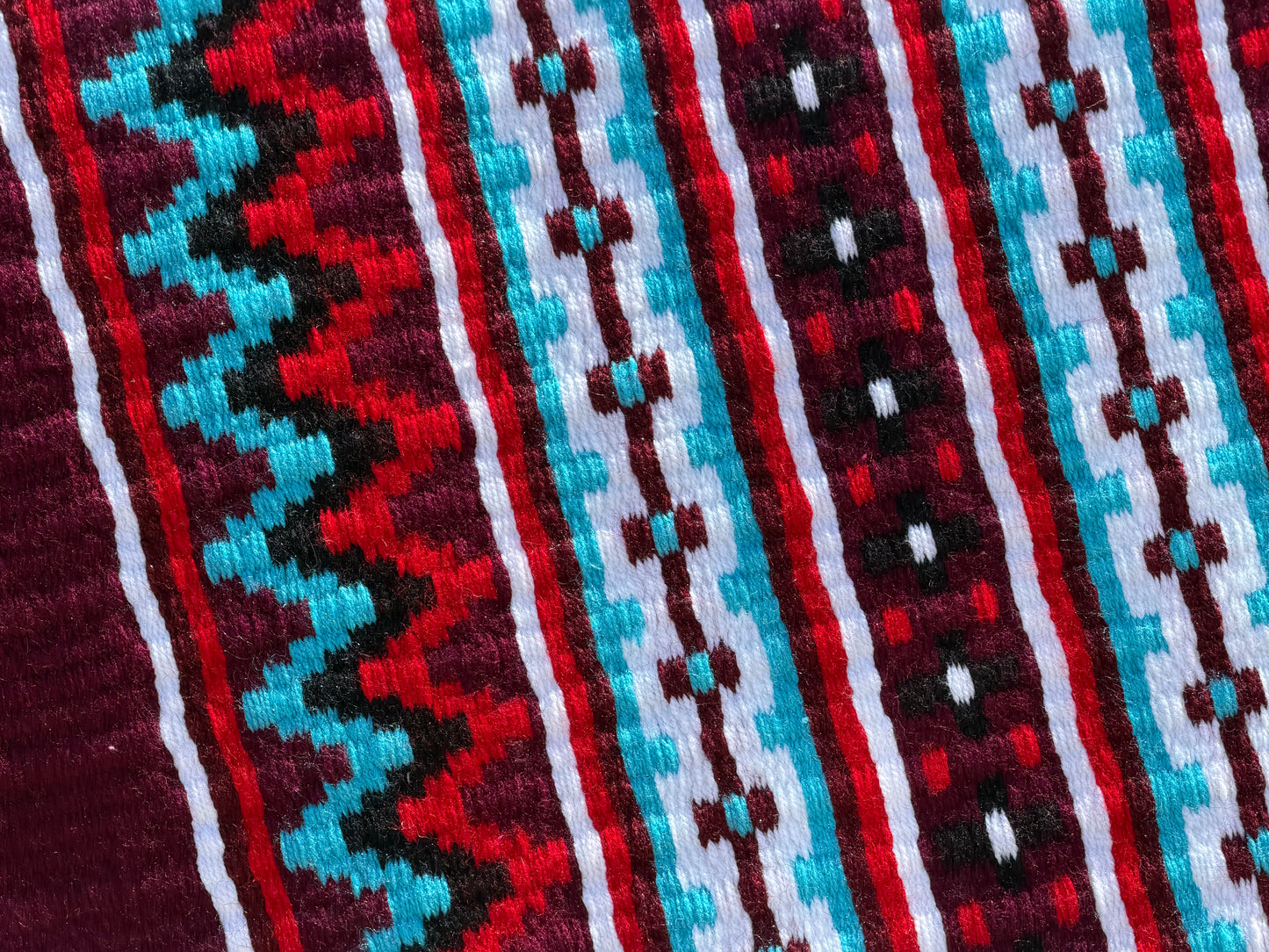 B506 Oversized Saddle Blanket Maroon, White, Show Red, Soft Turquoise, Black