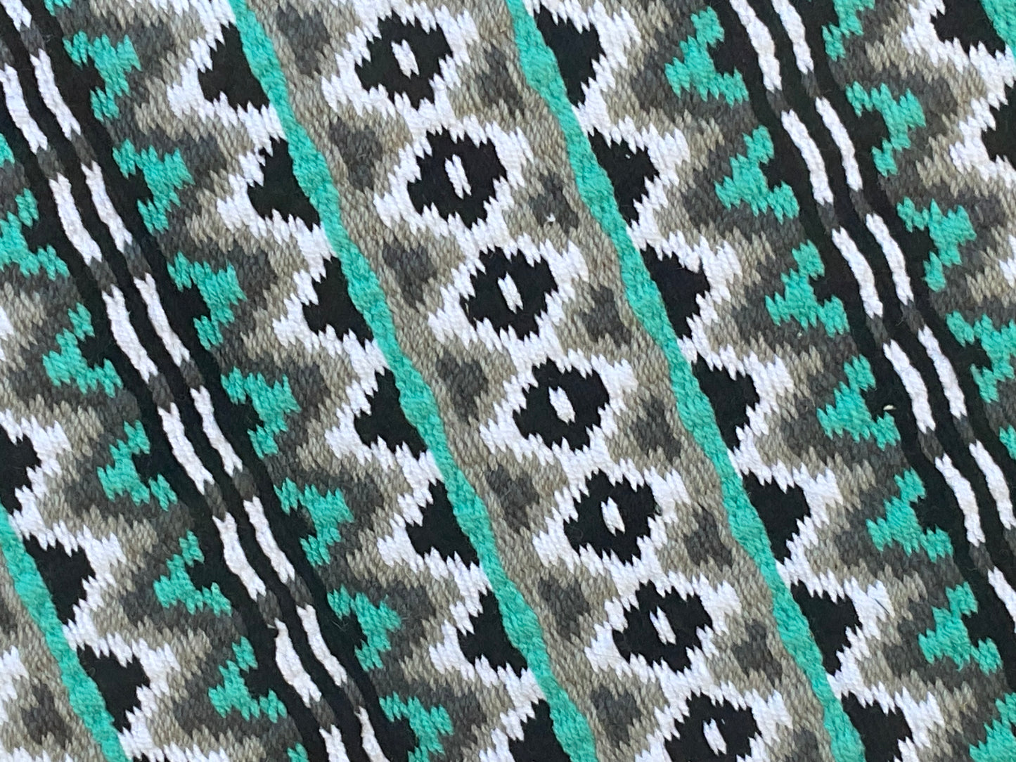 a117- Oversized Saddle blanket Black, Ash, Charcoal, White and Mint