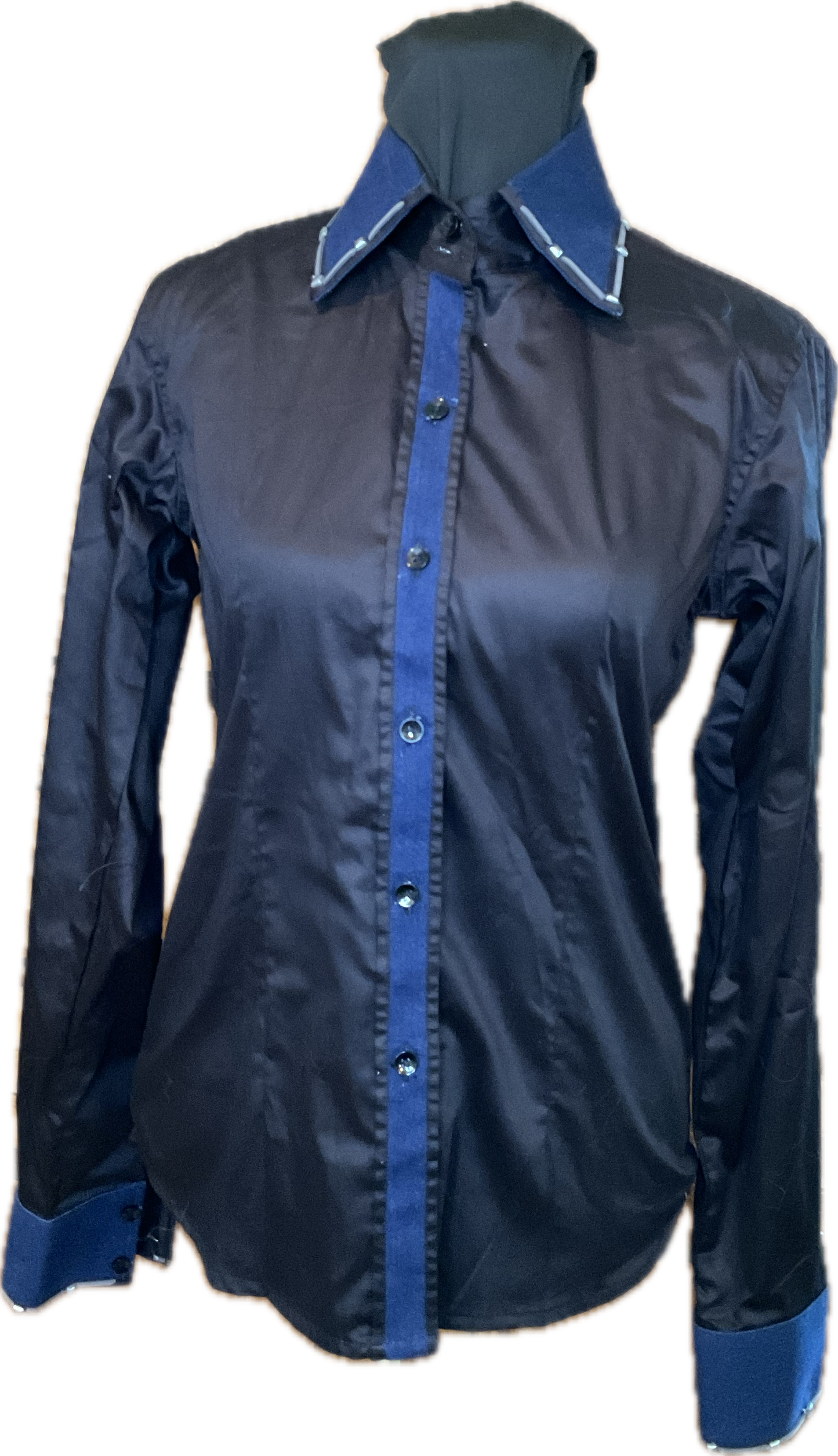 *34 Bust* Navy Vest Set with Metallic Trim and Matching Shirt