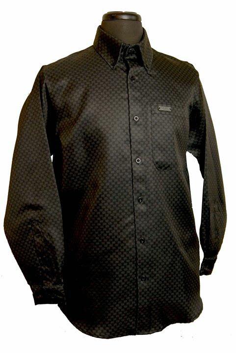 Cowboy Couture Men's Shirt -Black Carbon Fiber-