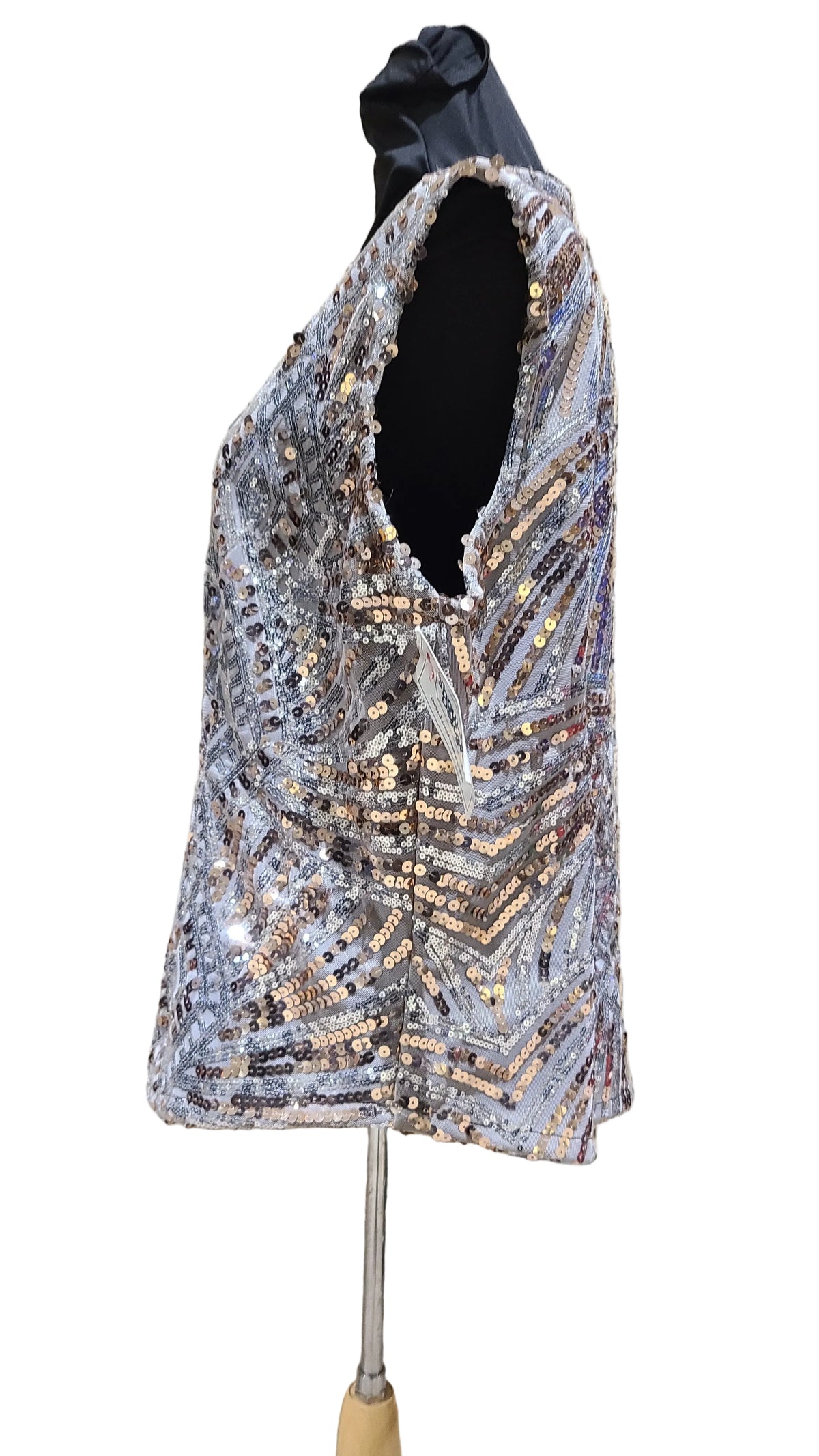 Size large champaign sequin vest