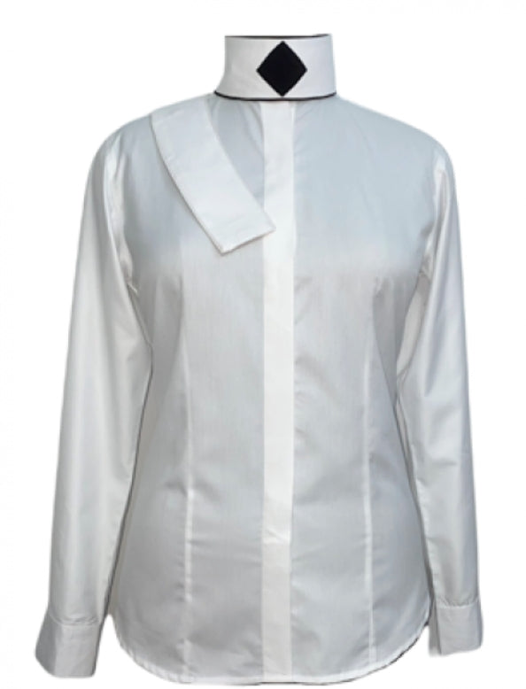 White Button Up Hunt Shirt with 2 Collars. Multiple Sizes