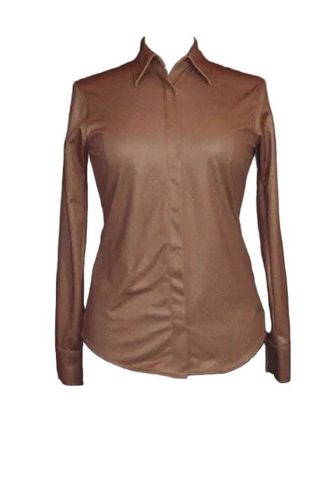 Cowboy Couture Ladie's Indian Tan Carbo Fiber Print. Hidden Full Zipper