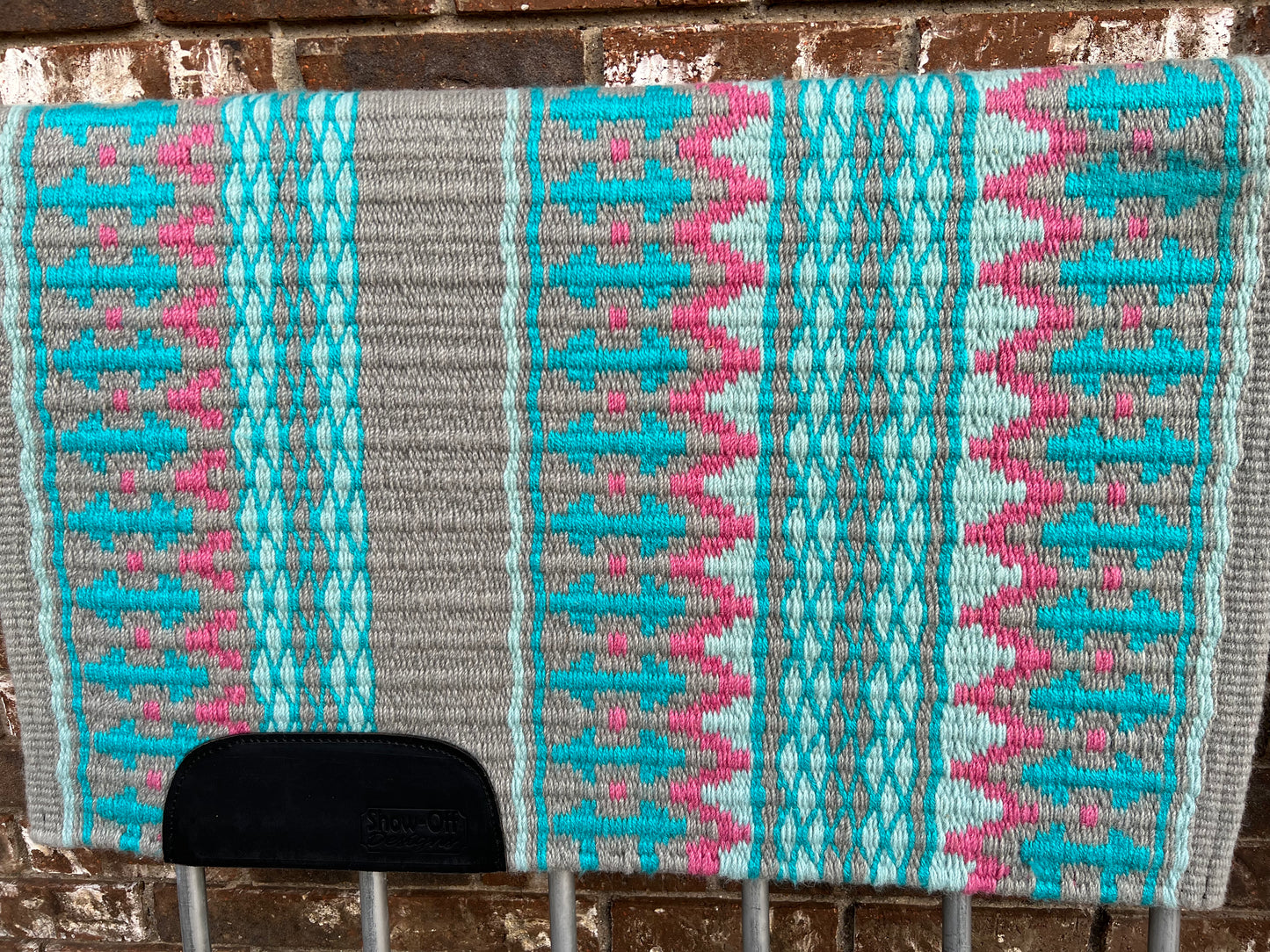 272. Saddle blanket oversized 34x42 with wear leathers and carry case