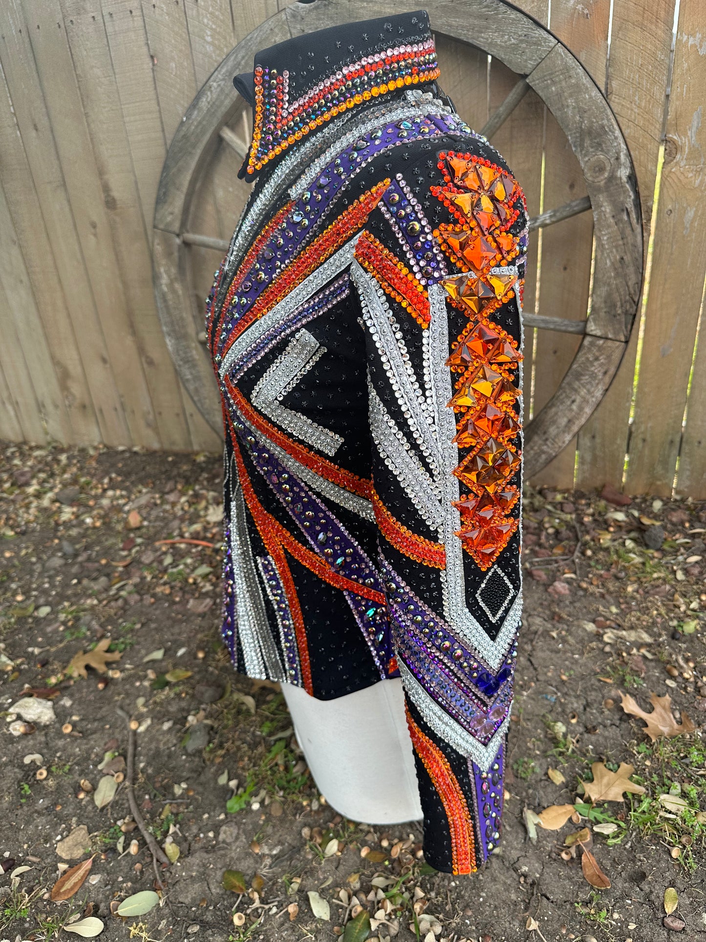 Small Showmanship Jacket Black, purple, orange and silver