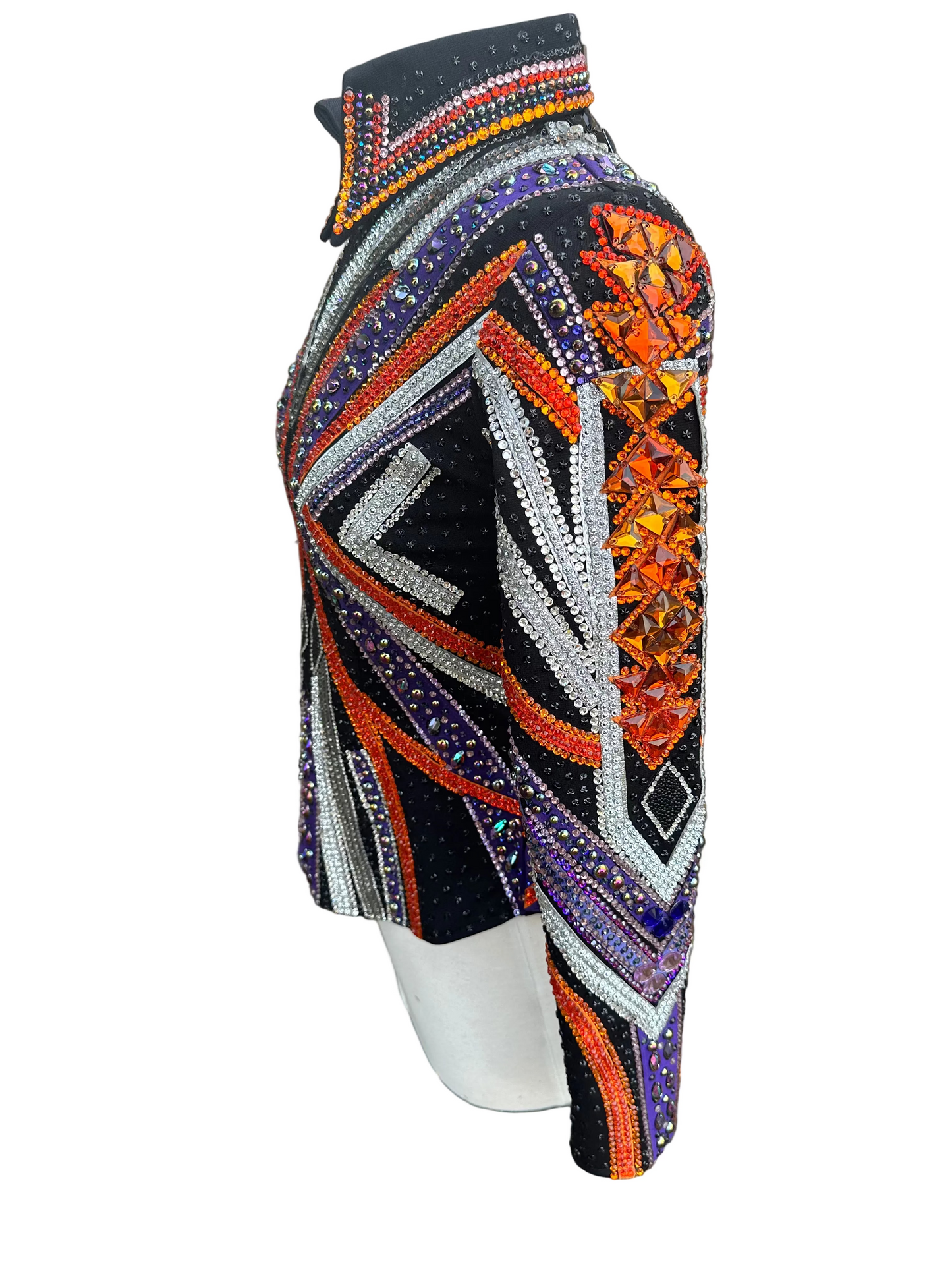 Small Showmanship Jacket Black, purple, orange and silver