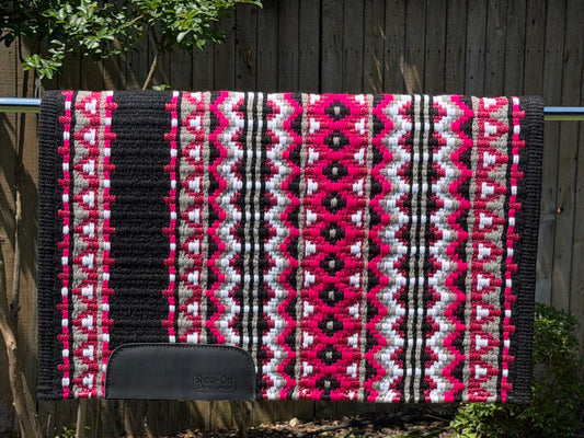 B515 Oversized Saddle Blanket Black, Hot Pink, Matte Metallic hot Pink, White, Ash