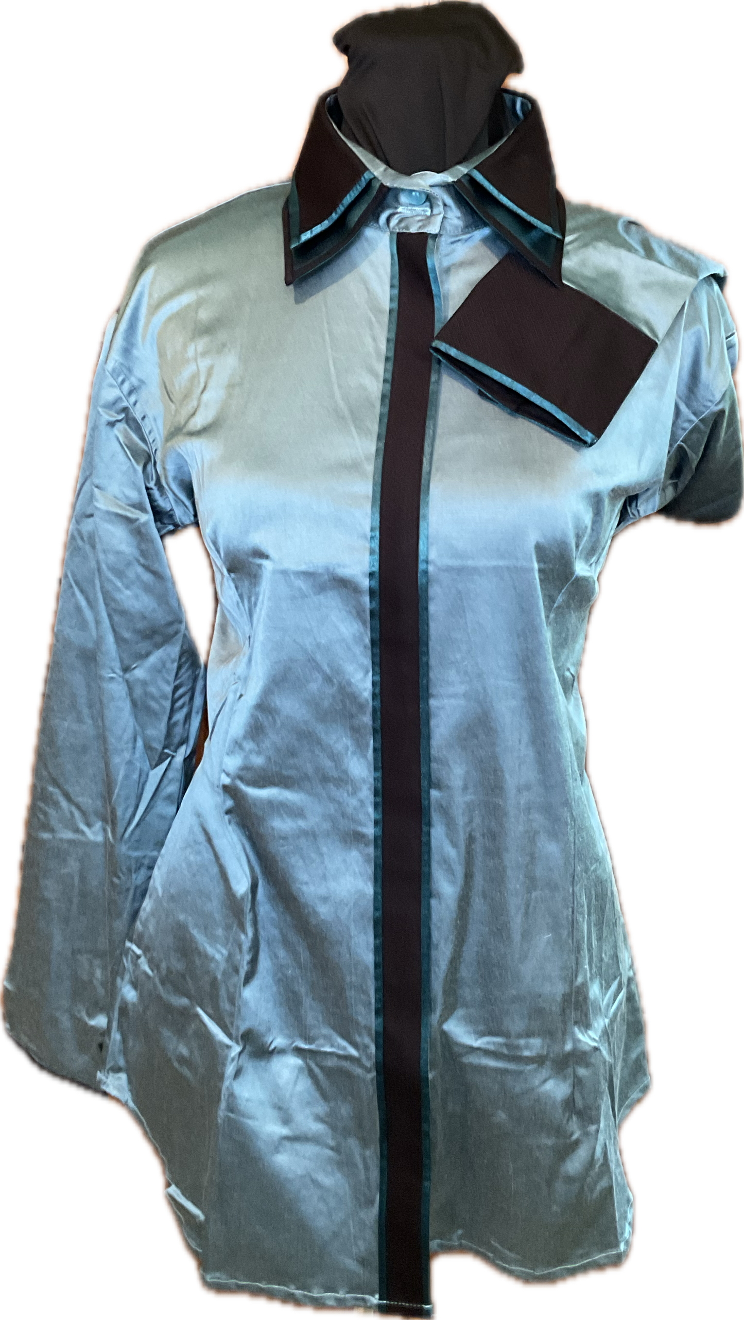 *38 Bust* Black, Teal and Sky Blue Showmanship/Halter Suit Set.