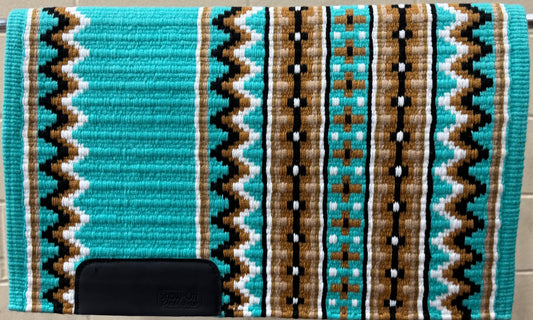 B220 Oversized Saddle Blanket Mint Green, White, Black, Indian Tan, Sheep Skin