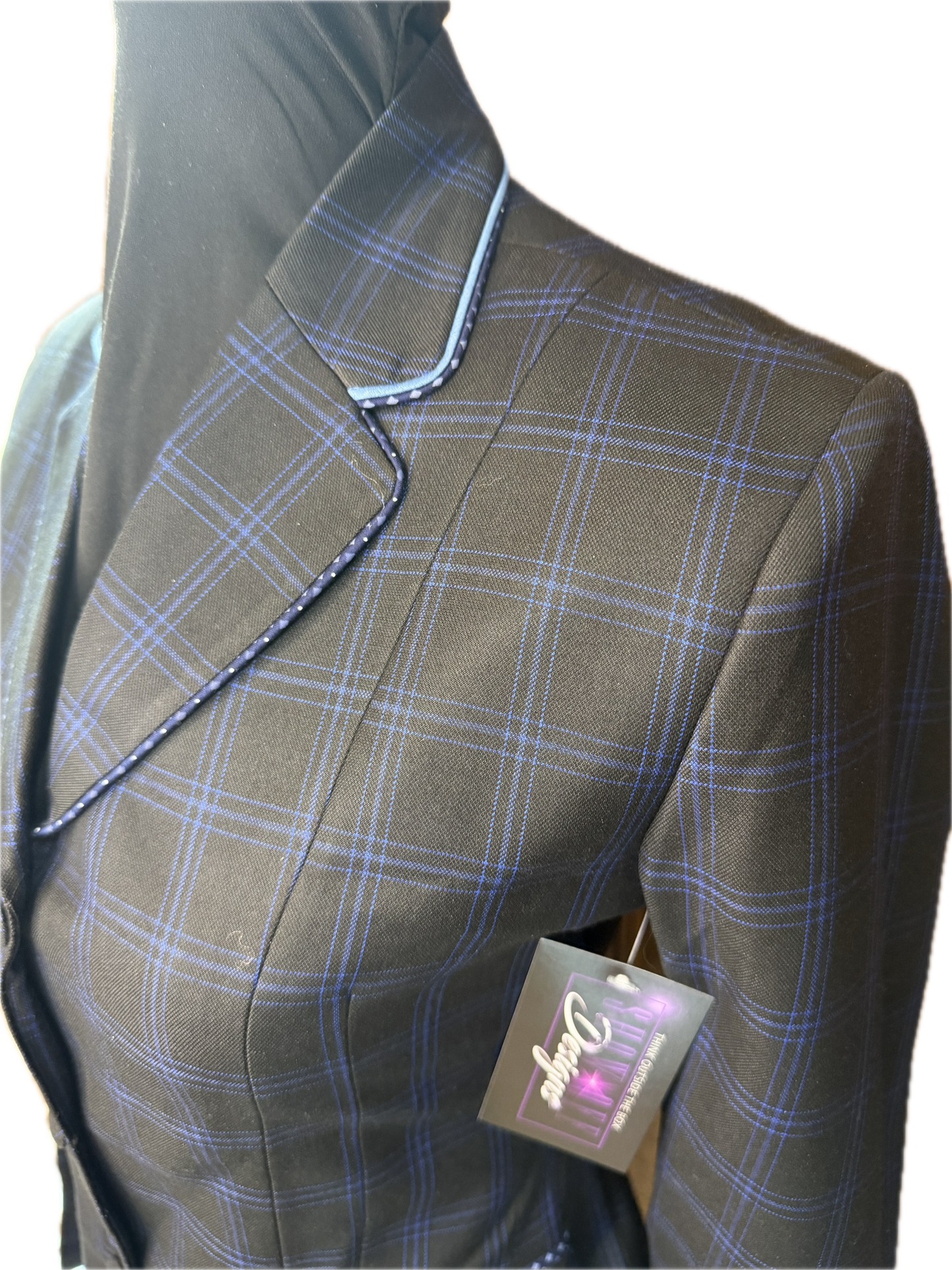 *Youth* Navy Plaid with Black and Denim Blue Plaid*Hidden Zipper*