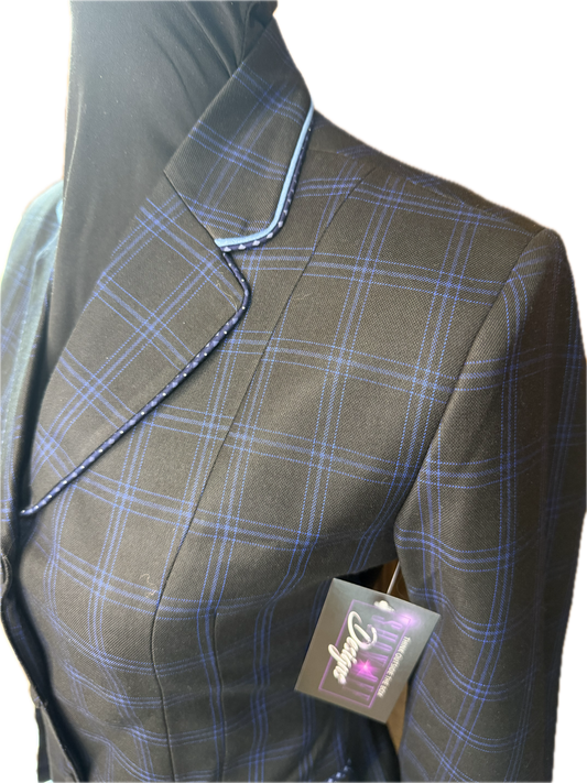 *Youth* Navy Plaid with Black and Denim Blue Plaid*Hidden Zipper*