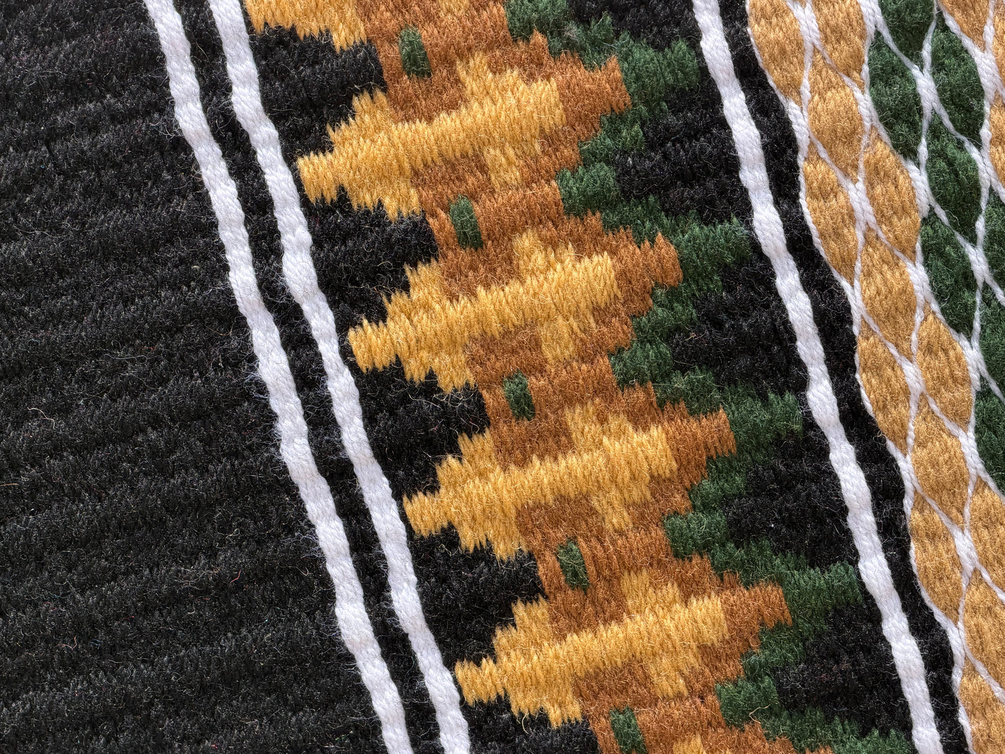 B619 Oversized Saddle Blanket Black, Indian Tan, Sheep Skin, Raw Umber, Hunter Green, White