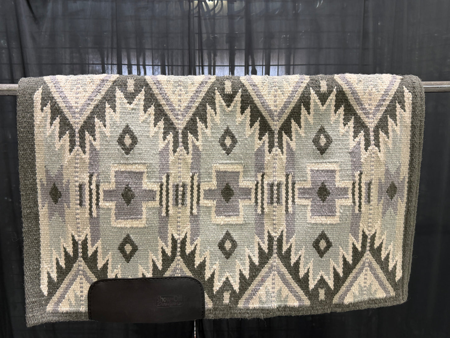 a104 Ranch Oversized Saddle Blanket Charcoal, Ash, Grey, Silver Rose