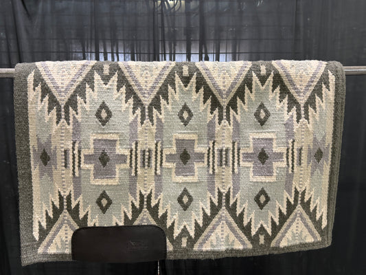 a104 Ranch Oversized Saddle Blanket Charcoal, Ash, Grey, Silver Rose