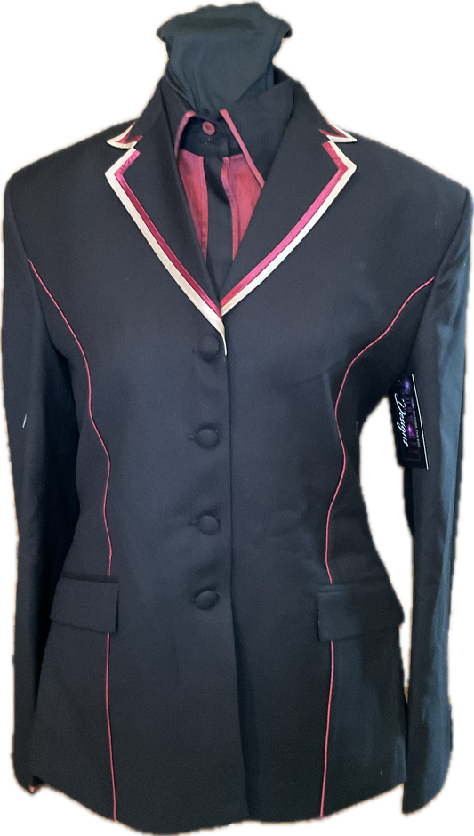 *36 Bust* Black, Burgundy and Gold Showmanship/Halter Suit Set.