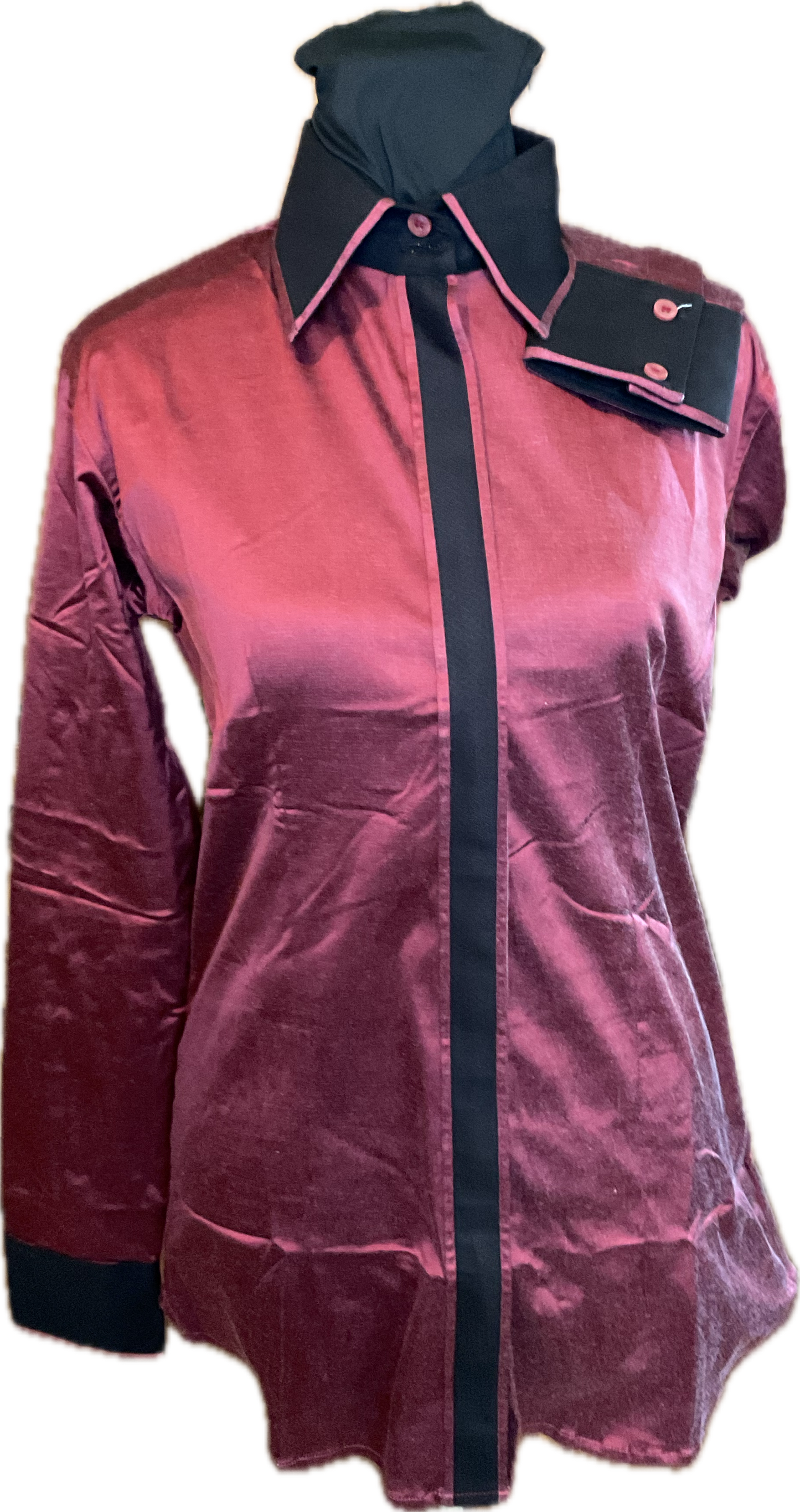 *36 Bust* Black, Burgundy and Gold Showmanship/Halter Suit Set.