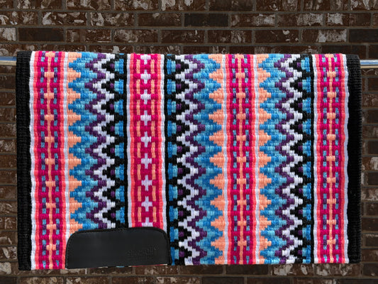 B503 Oversized Saddle Blanket Black, White, Peach, Cranberry, Periwinkle, Soft Blue, Purple