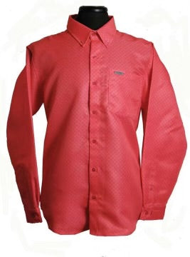 Cowboy Couture Men's Shirt - Coral Carbon Fiber Print