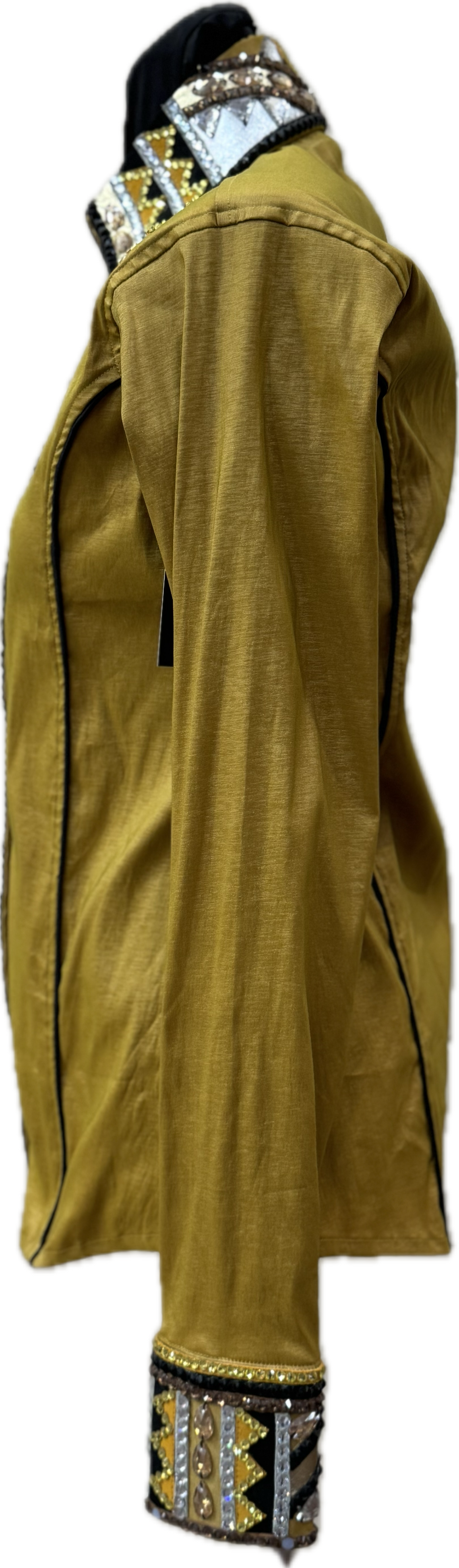 Size Small Dark Gold with Black, Gold and Silver Accents