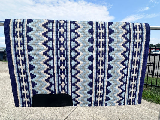 B378 Oversized Saddle Blanket Navy Blue, Forget me Not, Ash, Light Blue, Pale Grey