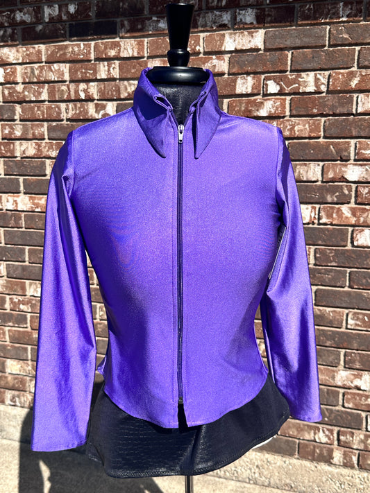 Adult Plain Zip Up Lavander Sheen