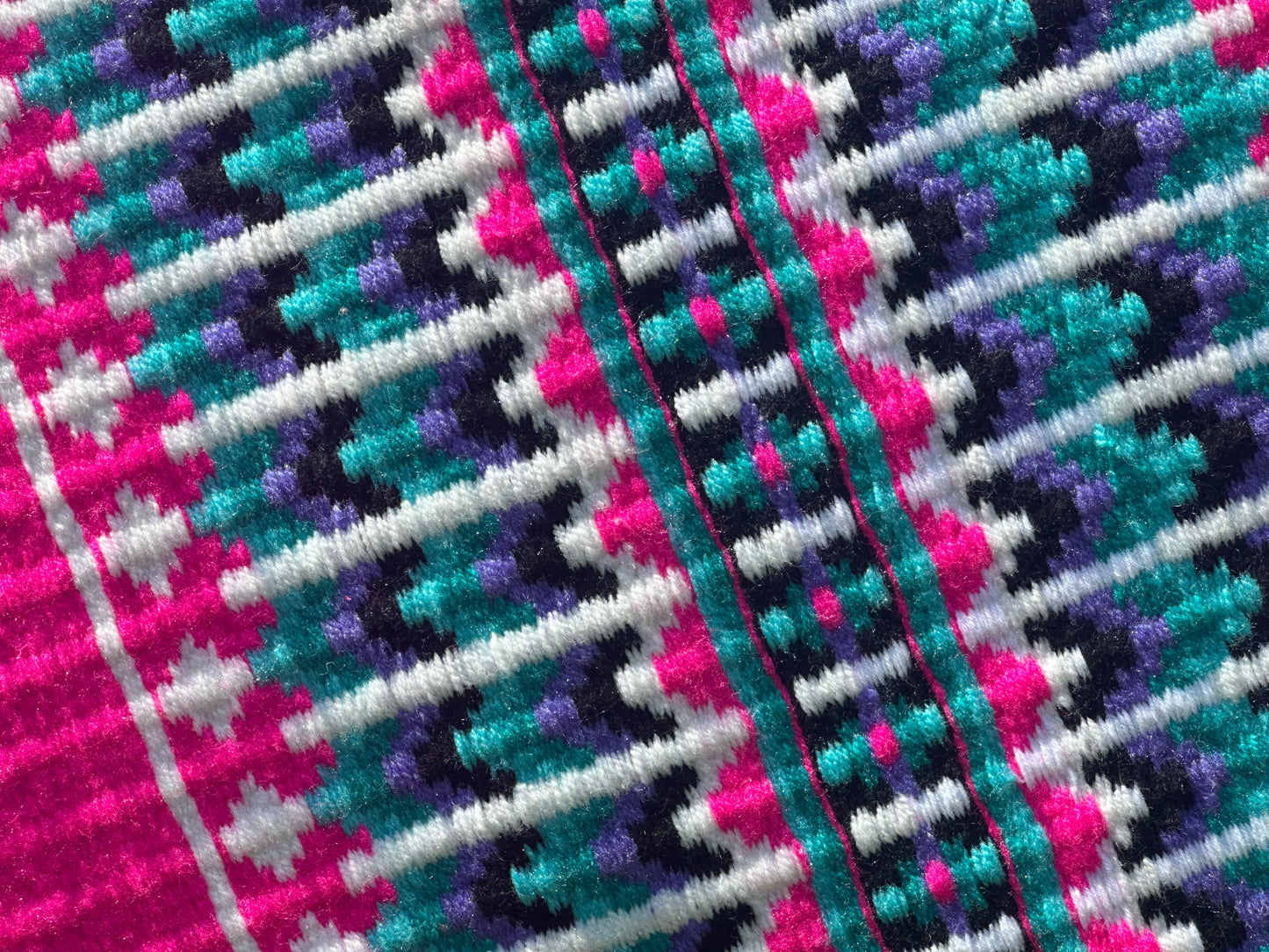 B201 Oversized Saddle Blanket neon pink, mint green, teal, lavender white black